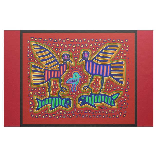 San Blas Island Kuna Mola Designer Tyg (Yard)