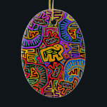 San Blas Island Mola Collage Julgransprydnad Keramik<br><div class="desc">Mola folkkonst,  San Blasöarna,  Kunaindian rit. Indieart,  modern bohoinredning,  röd grön blå,  gul orange elfenben,  Peyoteormar,  Schamanritual,  Virginia Vivier,  Vagabond Folk,  primitiv inredning,  Mola Peyote Ritual,  Schamanritual,  Schamanandar</div>