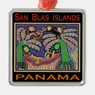 San Blas-öarna Panama Mola Julgransprydnad Metall