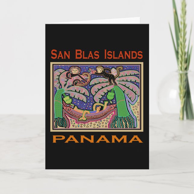 San Blas-öarna Panama Mola Kort (Framsida)