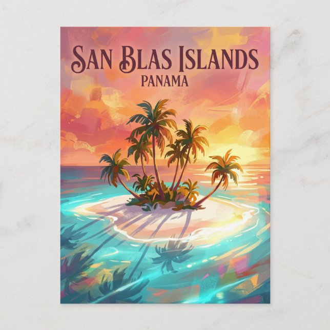 San Blas-öarna Panama Vykort (Framsida)
