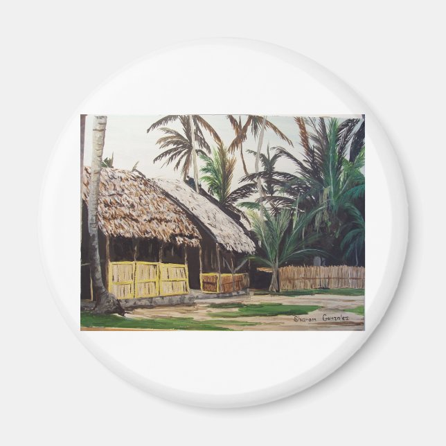 San Blas-öarna, Panama WaterColor Magnet (Framsidan)