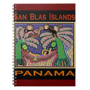 San Blasöarna Panama Mola Anteckningsbok