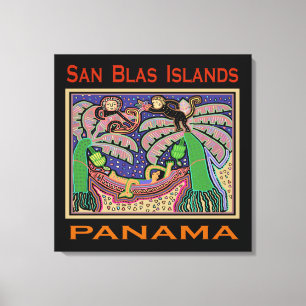 San Blasöarna Panama Mola Canvastryck