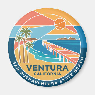 San Buenaventura Strand Kalifornien Magnet