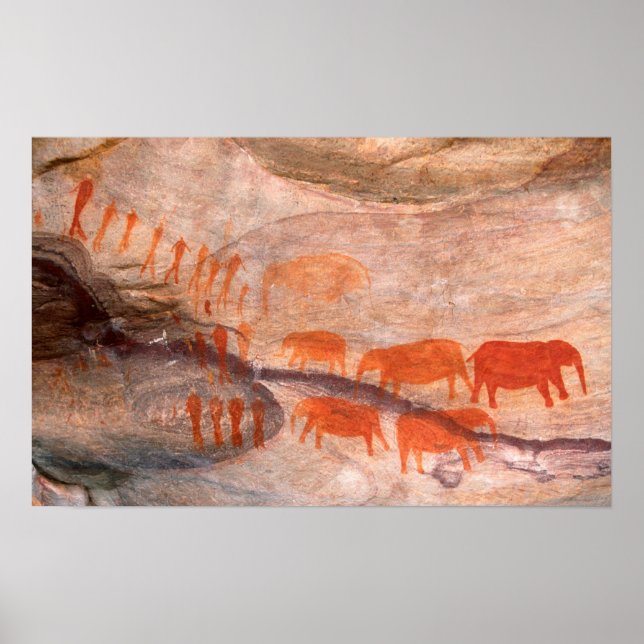 San, Bushman Klippkonst, Cederberg Wilderness Poster (Framsidan)