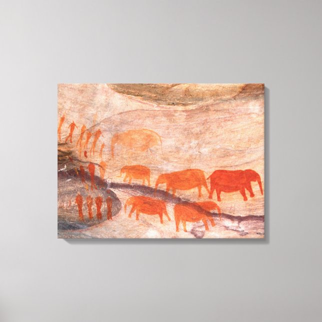 San, Bushman Sten Art, Cederberg Wilderness Canvastryck (Framsida)