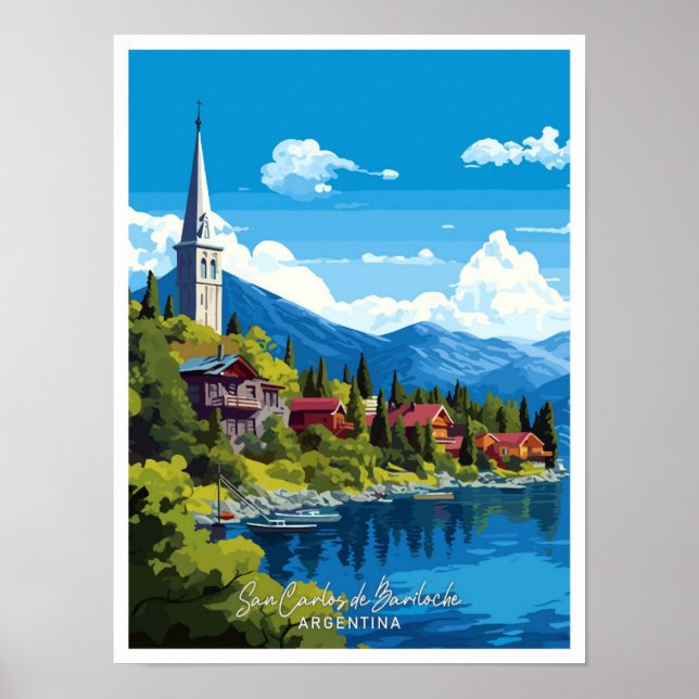San Carlos de Bariloche Argentina Travel Poster (Framsidan)