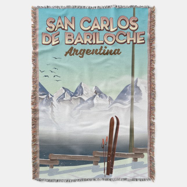 San Carlos de Bariloche skidestinationsaffisch Filt (Framsidan Vertikal)