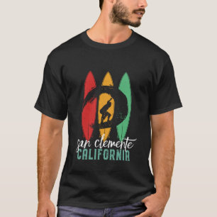 San Clemente Beach California Retro Surfing T Shirt