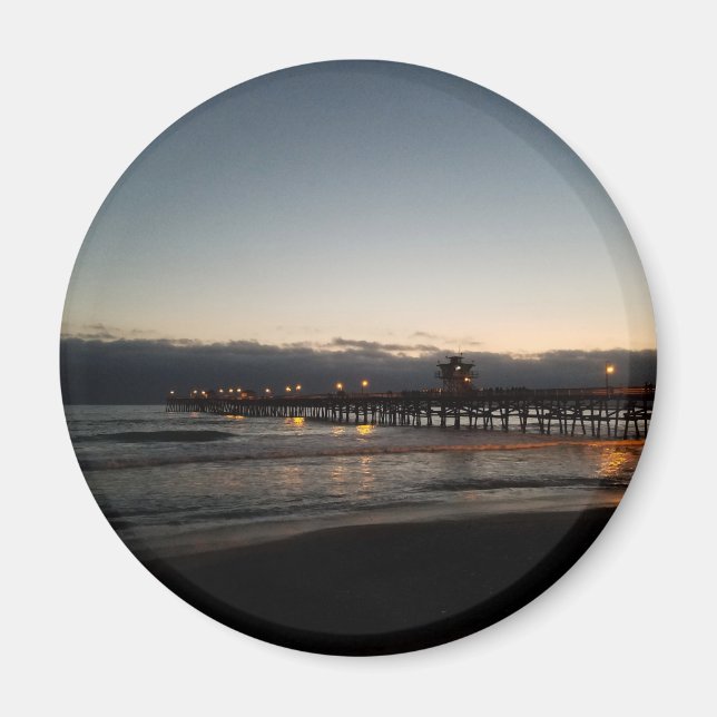san clemente brygga natt tid hav california magnet (Framsidan)