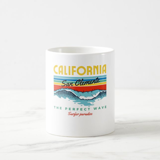 San Clemente California Cute Retro Gift Kaffemugg (Center)