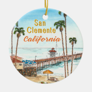 San Clemente California Keramisk Juldekoration