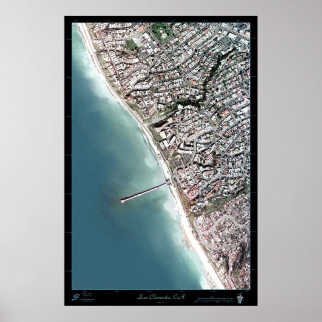 San Clemente, California satellit affisch (Framsidan)