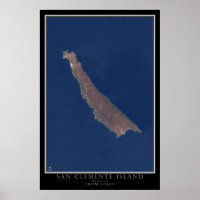 San Clemente Island California Satellite Karta