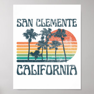 San Clemente Kalifornien Strand Sommarlov Vint Poster