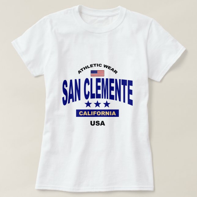 San Clemente Kalifornien T Shirt (Design framsida)