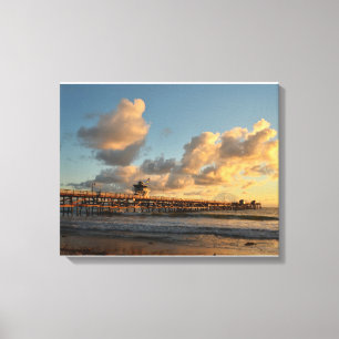 San Clemente Pier California Canvastryck