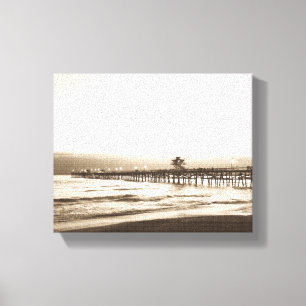 San Clemente pir vintage California foto Canvastryck