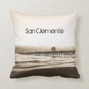 San Clemente pir vintage California foto Kudde