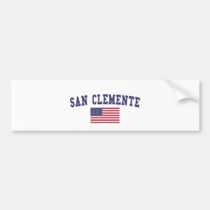 San Clemente US Flagga Bildekal