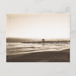 San Clemete brygga Kalifornien strand vintage foto Vykort