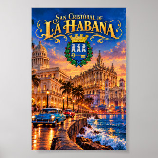 San Cristóbal de La Habana Vintage Resor Affisch,  Poster