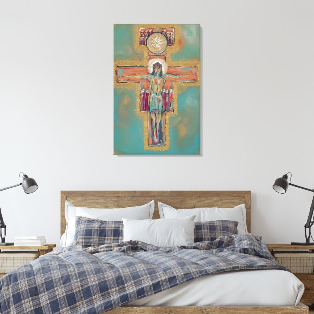 San Damiano-korset Canvastryck (Insitu (sovrum))