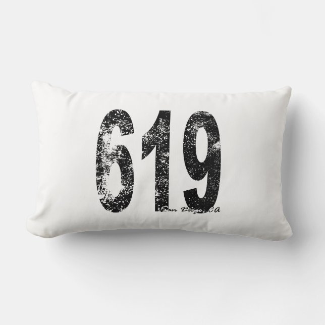 San Diego-area kodifierar 619 Lumbarkudde (Framsida)