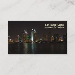 San Diego Bay City Ljus Visitkort