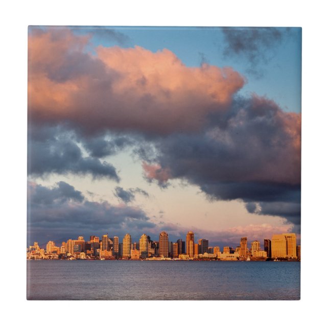 San Diego Bay City Skyline Kakelplatta (Framsidan)