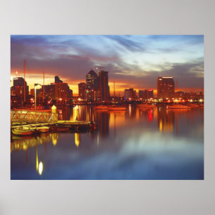 San Diego Bay Evening Poster FRÅN 8.99
