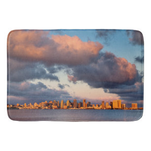 San Diego Bay Stadssiluett Badrumsmatta