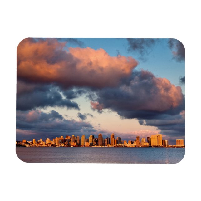 San Diego Bay Stadssiluett Magnet (Horisontell)