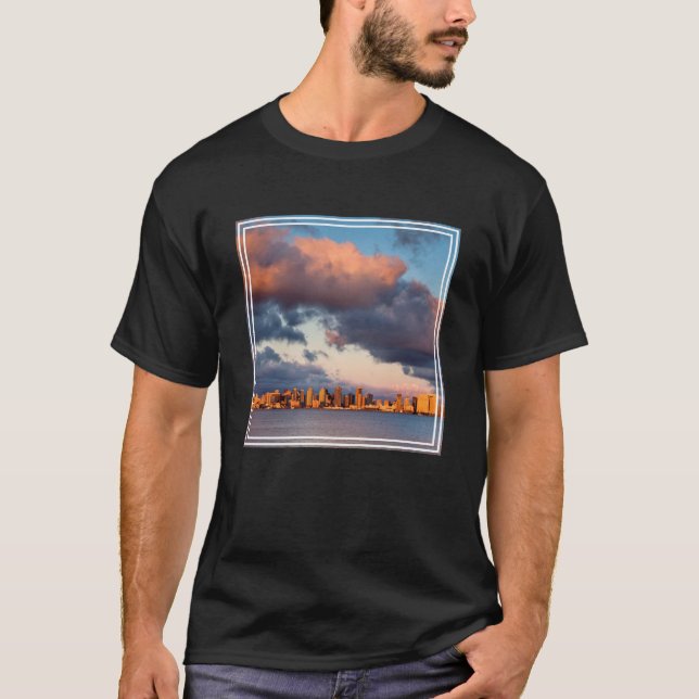 San Diego Bay Stadssiluett T Shirt (Framsida)