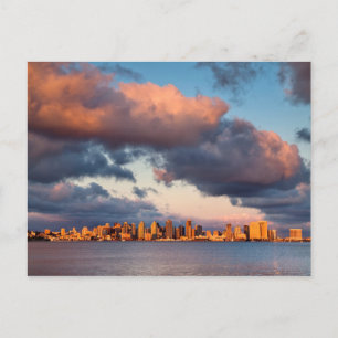 San Diego Bay Stadssiluett Vykort