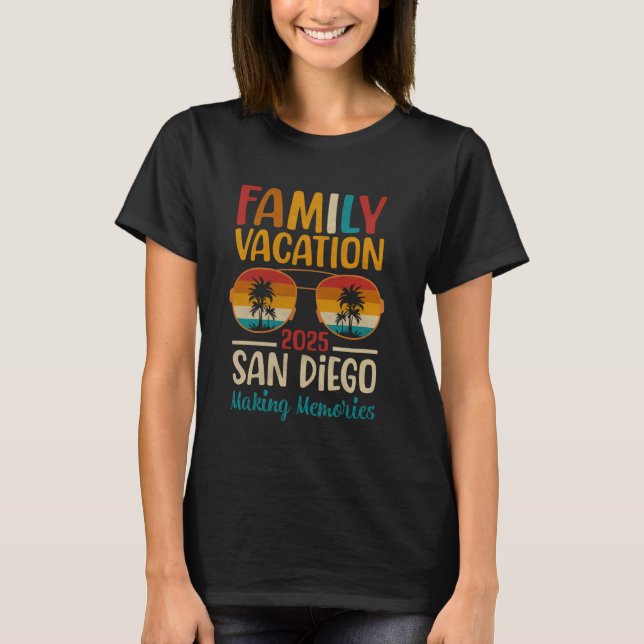 San Diego Beach California Matching Family Vacatio T Shirt (Framsida)