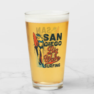 San Diego Big Wave Surfing Beer Glaskopp