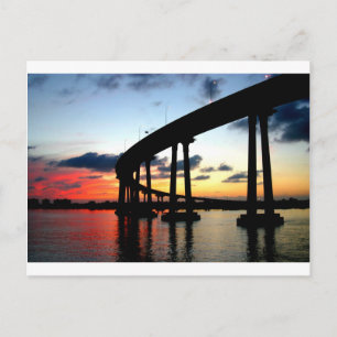 San Diego Bridge Sunset Vykort
