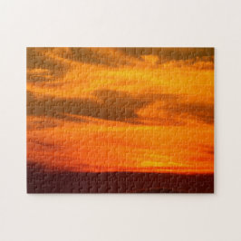 San Diego Brilliant Gult Orange Red Sunset Pussel