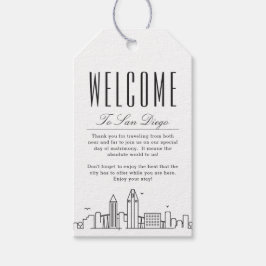 San Diego Bröllop | Märkre för välkomstmeddelande Presentetikett