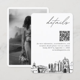 San Diego Bröllop Modern Details QR-kod Tilläggskort