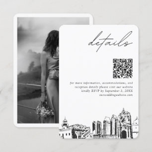 San Diego Bröllop Modern Details QR-kod Tilläggskort