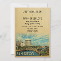 San Diego bröllopsinbjudan Kalifornien