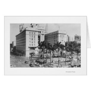 San Diego, CA City View of US Grant Hotel Hälsningskort