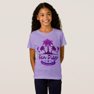 San Diego CA-delfiner med palmträd T Shirt