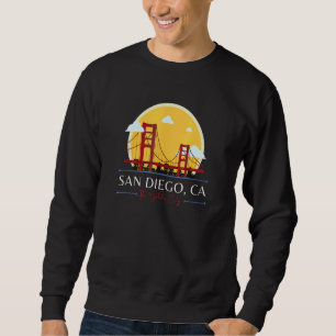 San Diego CA Golden Gate Bridge Dålig Geografi Dum Lång Ärmad Tröja