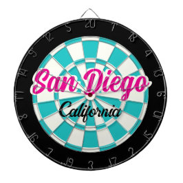 San Diego CA Hetero Rosa Turkos Vit Svart Darttavla