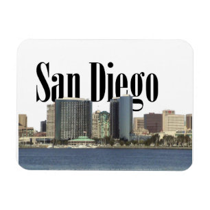 San Diego CA horisont med San Diego i himmlen Magnet