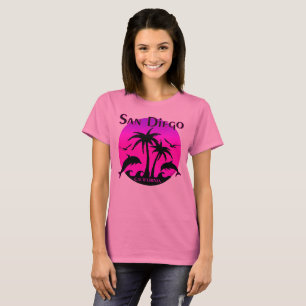 San Diego CA-shock rosa Tee